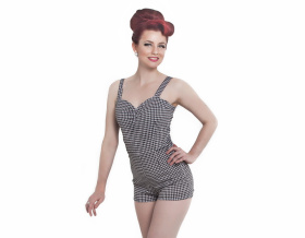 Hello Sweetheart Playsuit (Houndstooth)