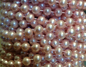 Pearl Bead String Trim 8mm (Dusty Pink)