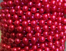 Pearl Bead String Trim 8mm (Red)