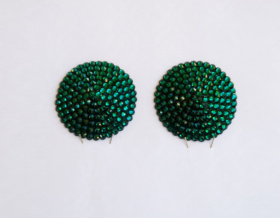 Swarovski Encrusted Pasties (Emerald)